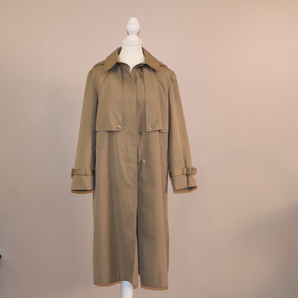 VTG Women's Forecaster of Boston Detachable Hooded Trench Coat, Long sz 11/12